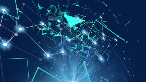 animación de redes de conexiones y procesamiento de datos