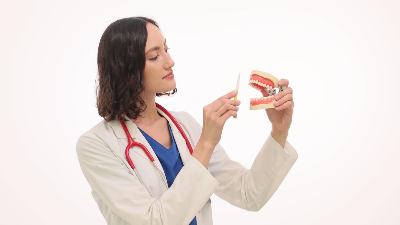 Doctor Demonstrating Dental Hygiene