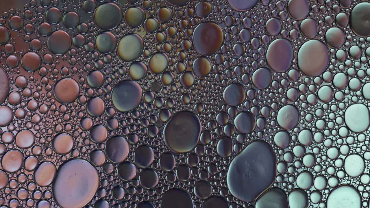 abstract colorido alimentos gotas de aceite burbujas y esferas que fluyen