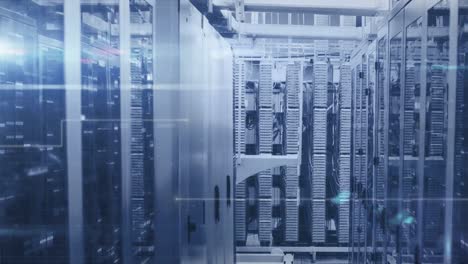 animation of lights and dust over servers