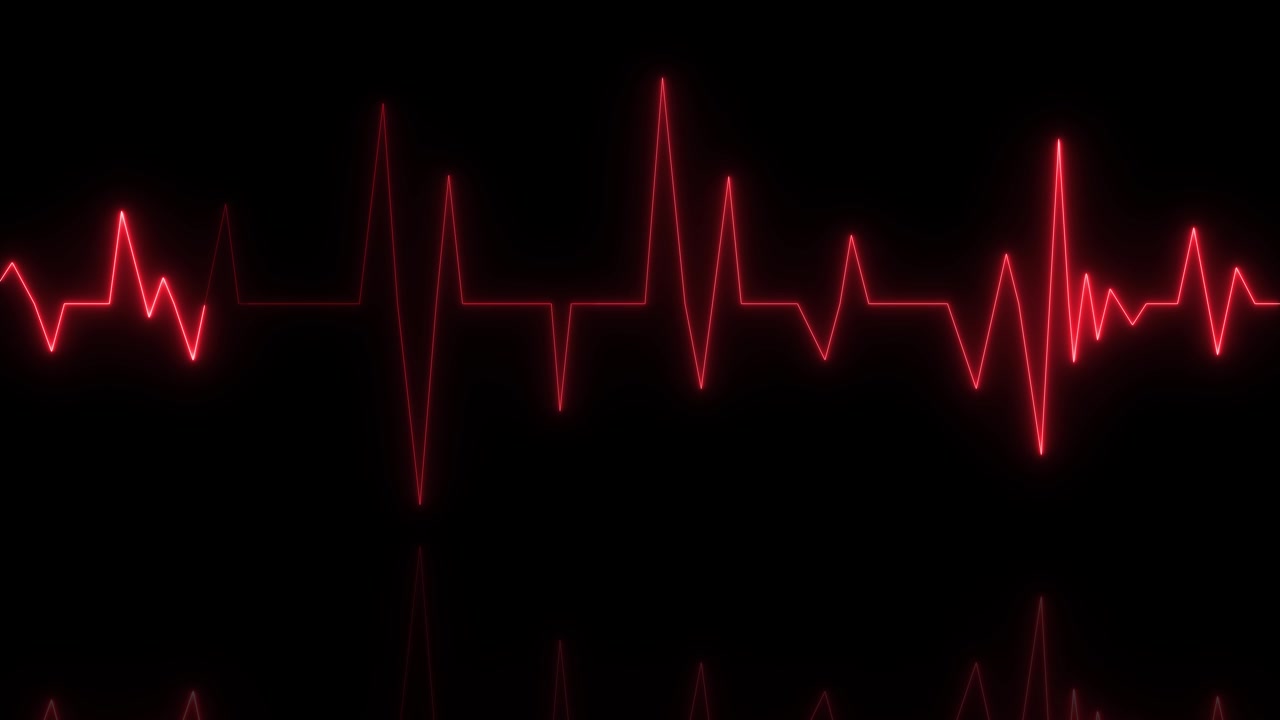 Monitor della frequenza cardiaca, elettrocardiogramma, ECG, modello di linea del battito cardiaco, monitor cardiogramma