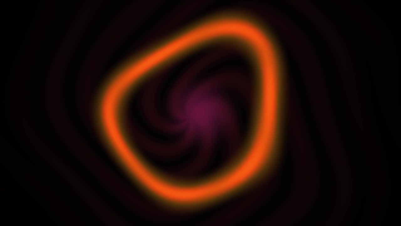 Abstract Glowing Shapes Expanding in a Dark Swirling Vortex