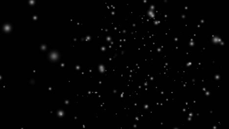 small snowflakes, real snow isolated for insertion into a winter project, snowflakes on a black background in 4k