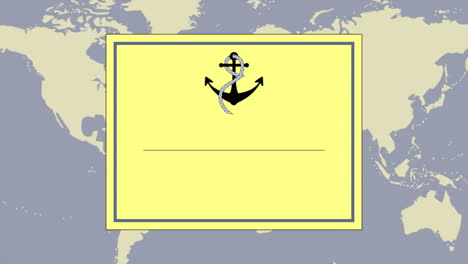 sea anchor on world map