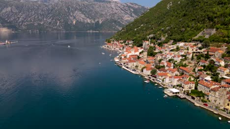 perast montenegro - old medieval town on the coast of boka kotor bay