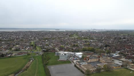 Canvey-Island--town-Essex-UK-Aerial-4k