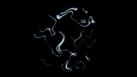 animation of white light trails on black background