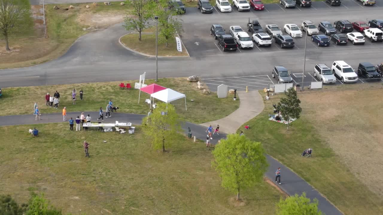 5k 경주 중 사람들의 그룹