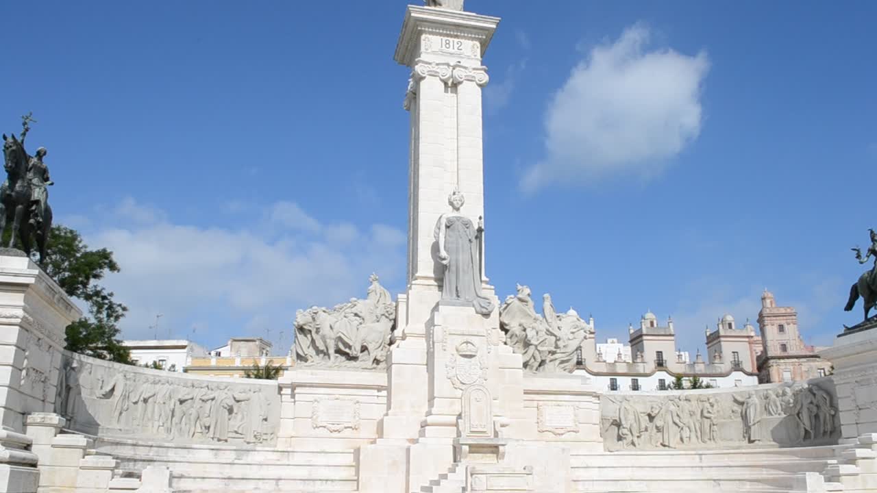 Monumento alla Costituzione di Cadice del 1812. Commemorazione della prima costituzione spagnola, promulgata a Cadice. "19 marzo 1812"