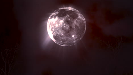 mystical animation halloween background with dark moon and clouds 8