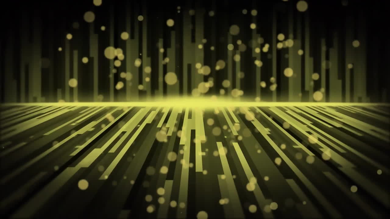 검은 바탕에 있는 밝은 점과 선의 애니메이션