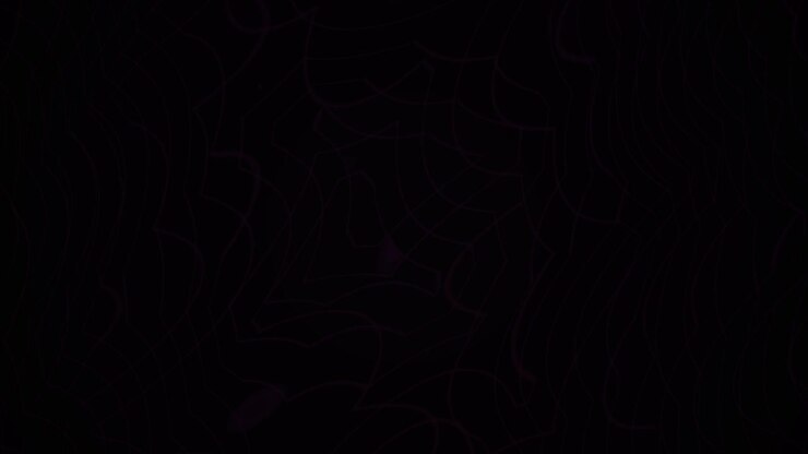 Sfondo scuro astratto con linee topografiche viola in movimento