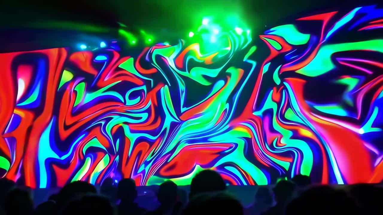 Vibrant Stage Display at a Music Event