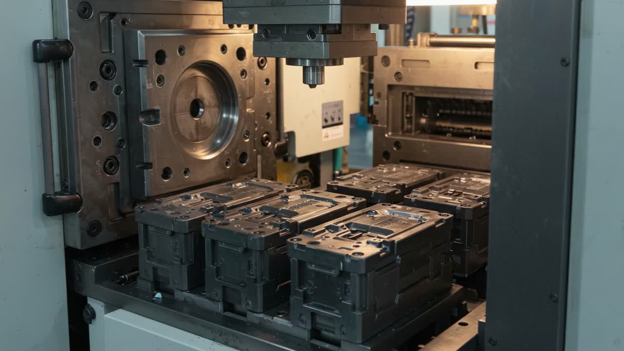 Precision Molding Process Captured: An Inside Look at the Operation of a State-of-the-Art Injection Molding Machine with Multiple Mold Cavities