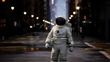 lonely-astronaut-in-deserted-city