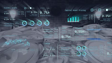 Animation-of-financial-data-processing-over-silver-american-dollar-coins