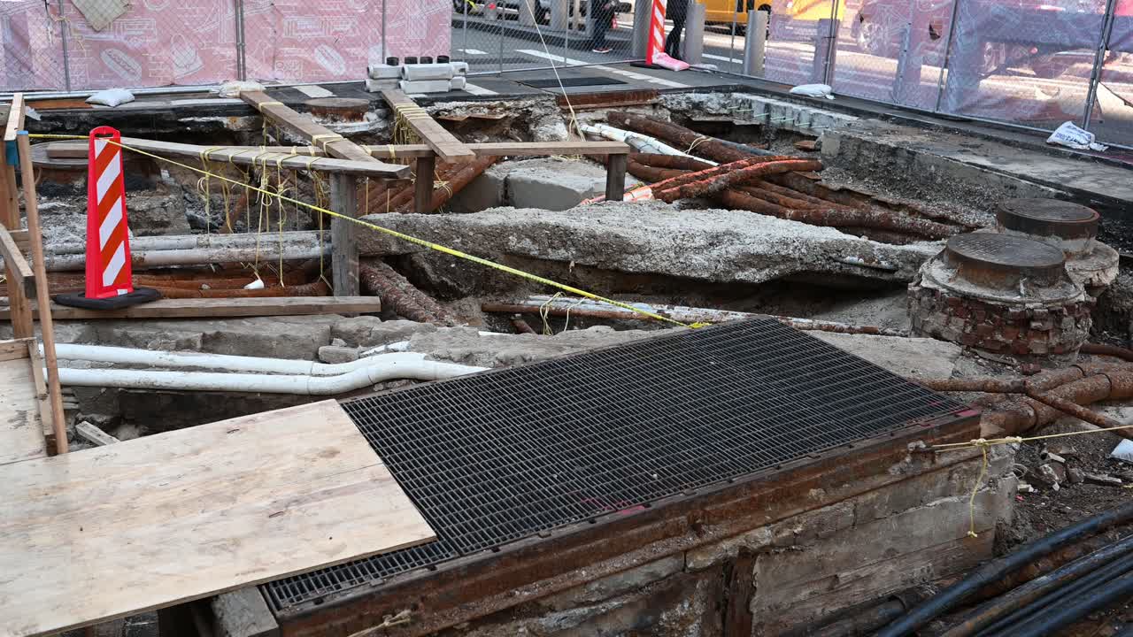 시티 스트리트 (city street) 에 있는 뉴욕 시의 인프라