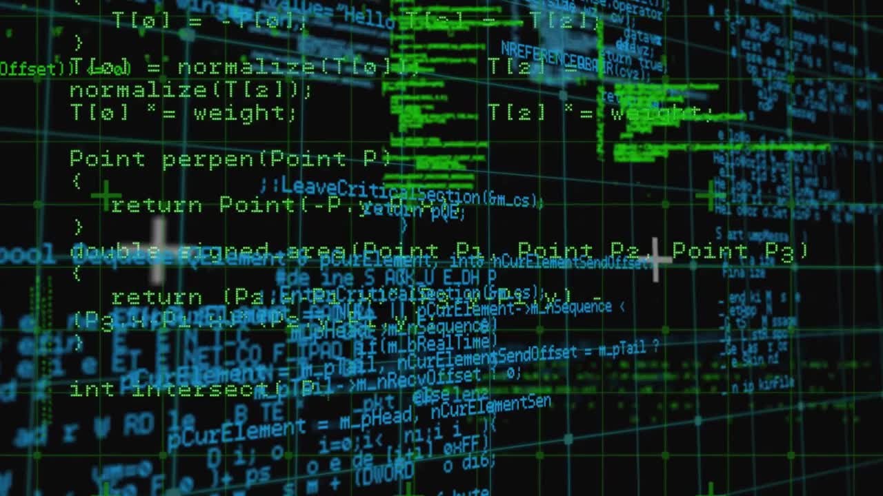 Animation of data processing over grid