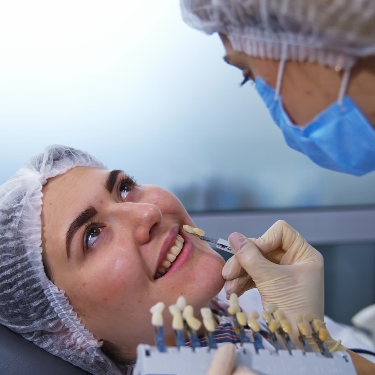 Female young stomatologist dental practitioner. Young student dental specialist