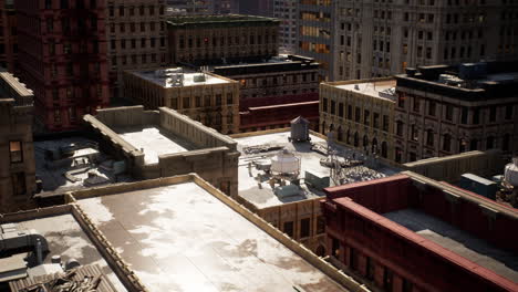 aerial view of city buildings