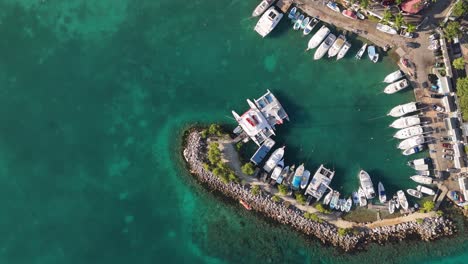 Over Head View Of Boat Dock In Ocho Rios