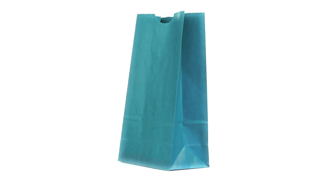 bolsa de compras azul giratoria