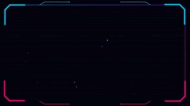 Futuristic Digital HUD Frame with Floating Particles