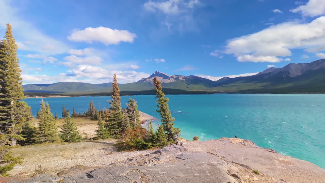 Beautiful Day At Abraham Lake In Alberta