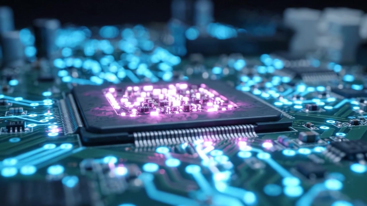 Exploring the Intricate Details of a Circuit Board: A Close-Up Journey Through Electronic Components and Their Interconnections in High-Tech Devices