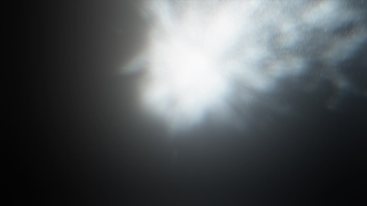 Rotating View Around Abstract Comet in Deep Space with Ice Debris Particles Flying Off on Black Background. 3D Animation of 3i Atlas