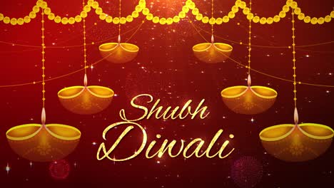4k beautiful festival of lights happy diwali oil lit lamps traditional indian loop background