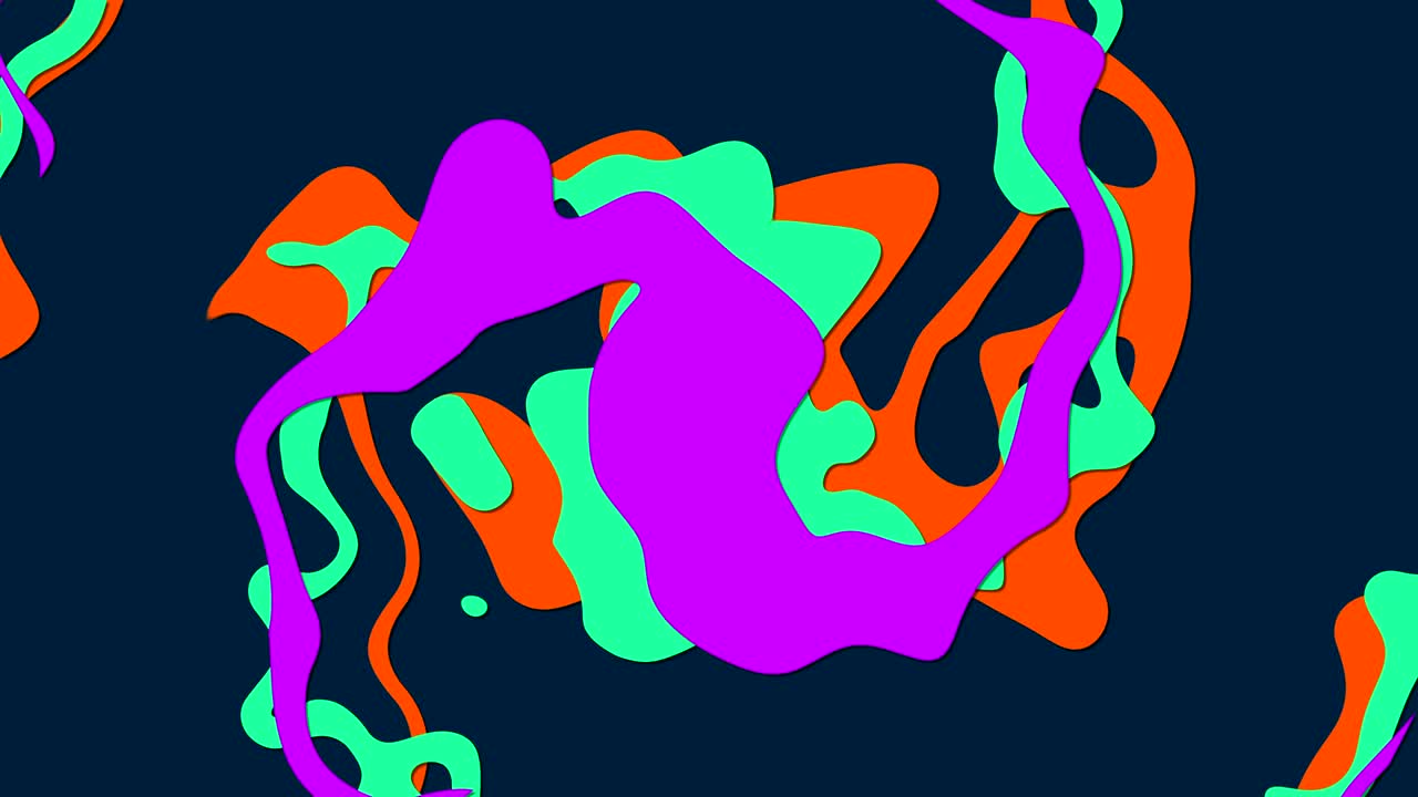 Cartoon background, rotating spiral of irregular shape similar to blots of paint