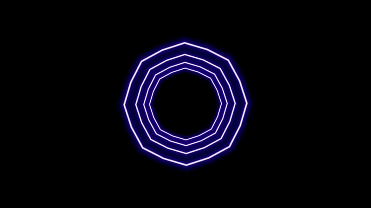 distorsión de las figuras geométricas sobre el fondo negro.