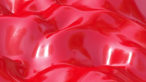 melting glossy coated red plastic liquid surface waves background