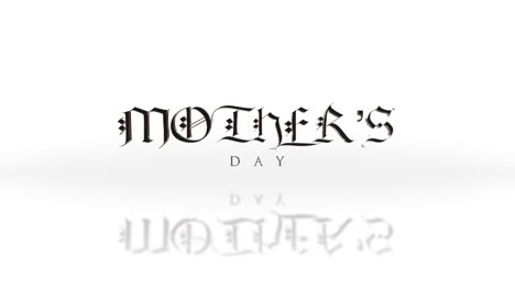 elegance mothers day text on white gradient