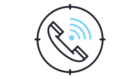 telephone tapping icon animation