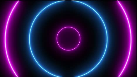 círculo vj infinito en bucle con color azul y rosa video de stock