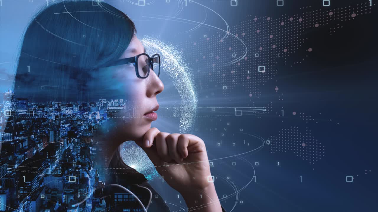 tecnología 5g y ai, concepto de red de comunicación global. gráfico de negocios 6g. negocios globales.