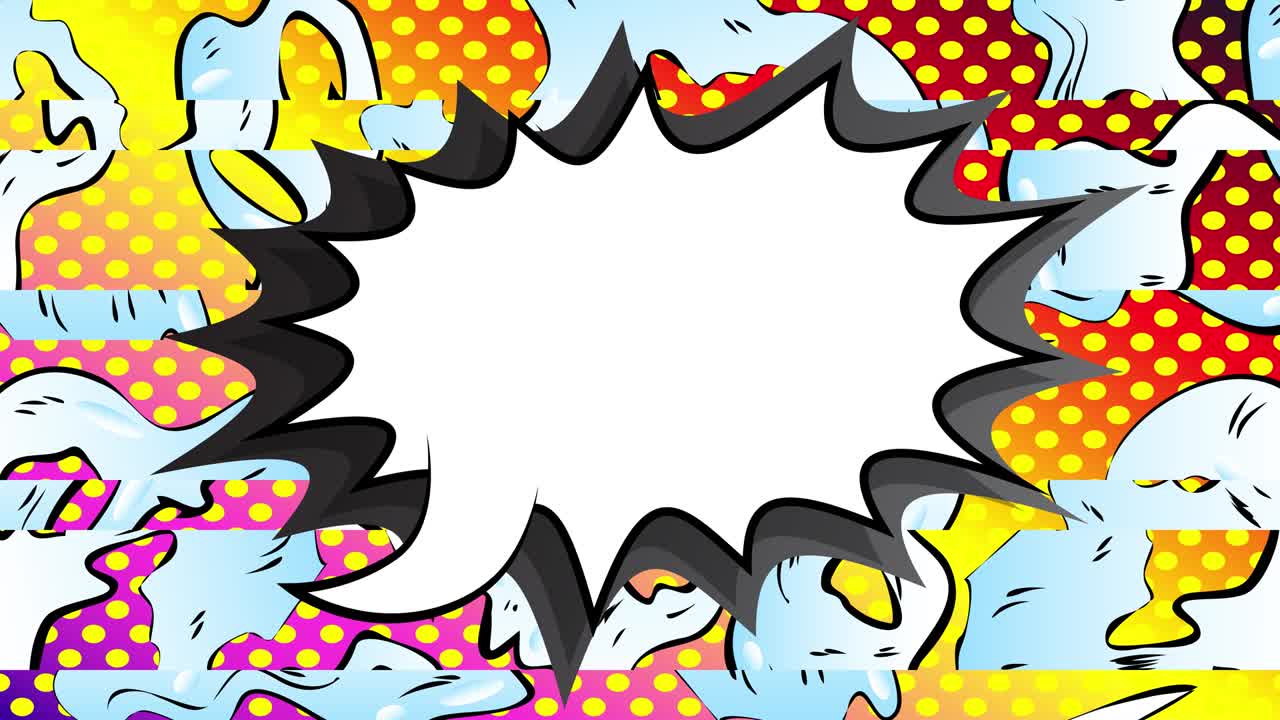 fondo abstracto con pantalla verde. cartel de movimiento. 4k cómics animados elementos en movimiento.