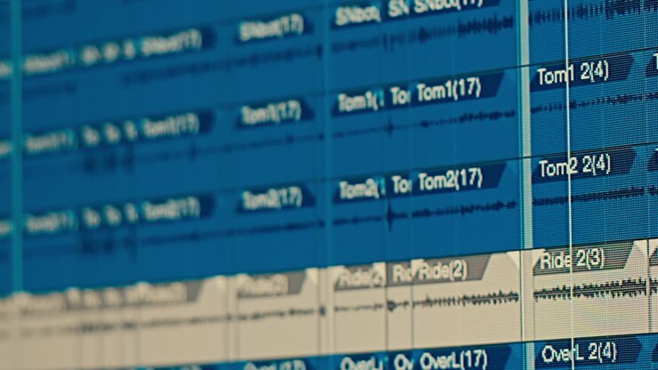 Sound engineer in studio making music, asian popular DJ working in radio broadcasting studio or music producer working in recording studio, rehearsal room, audio production.