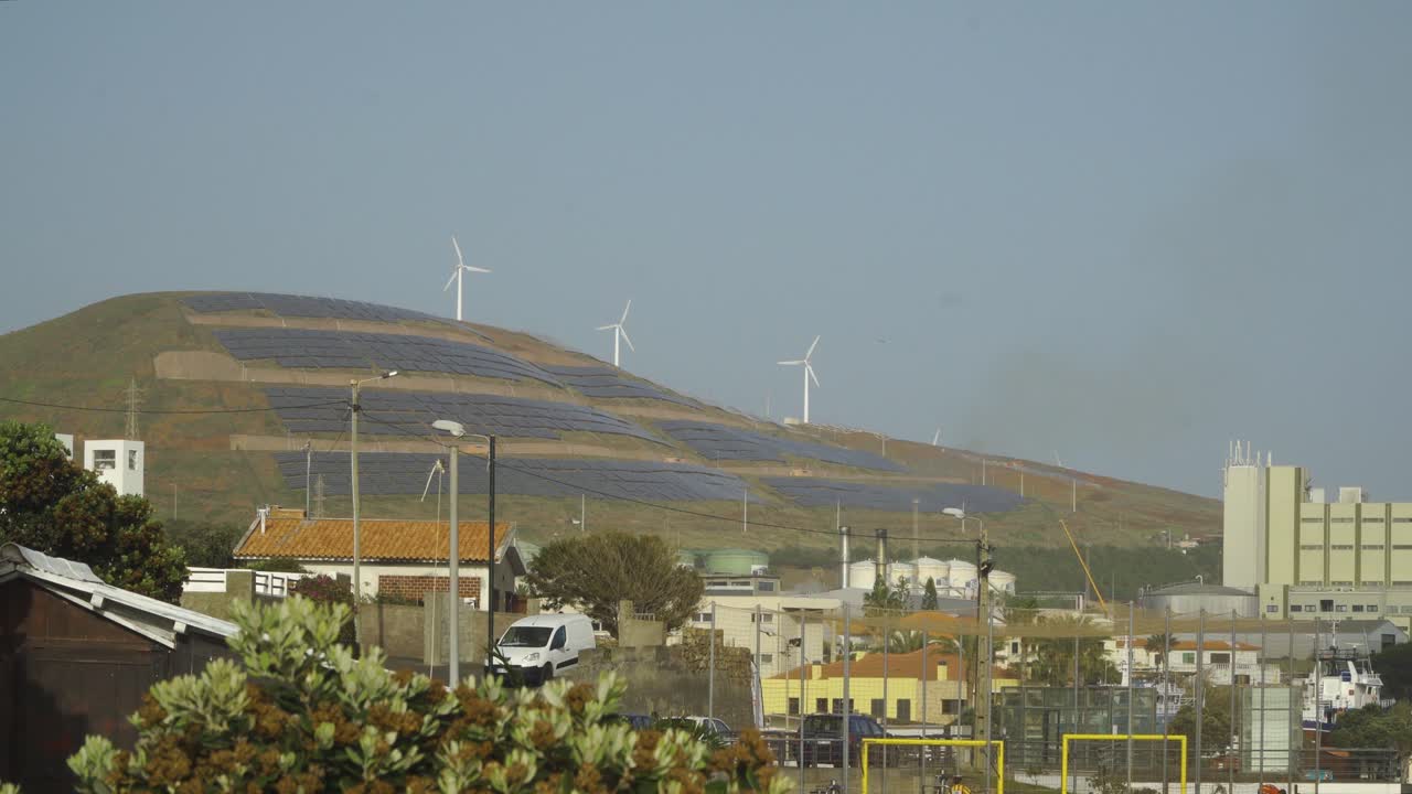 Photovoltaic park of caniçal, Madeira island, Portugal.