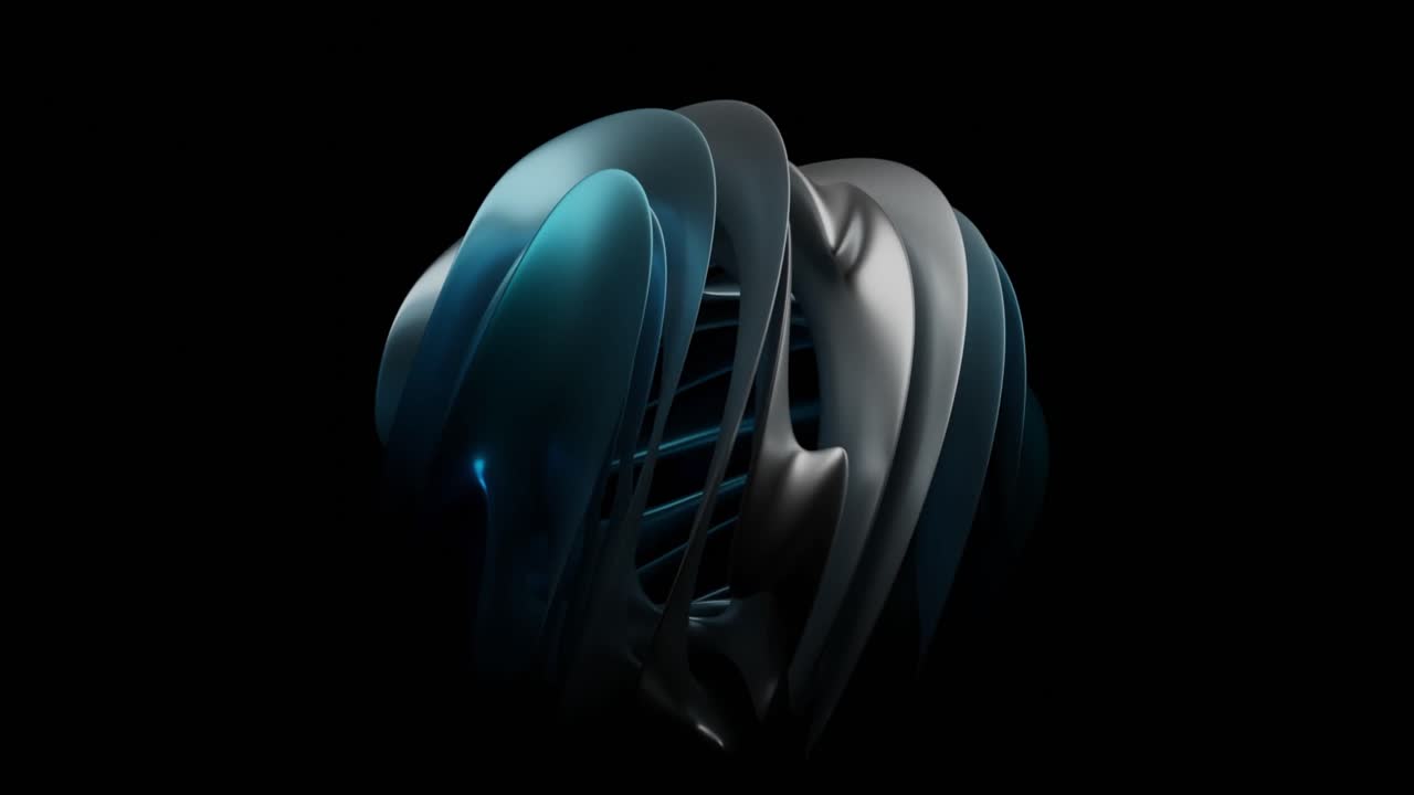 Abstract 3D Sphere with Metallic Texture