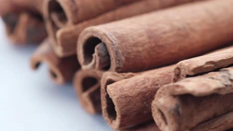 close-up of cinnamon sticks