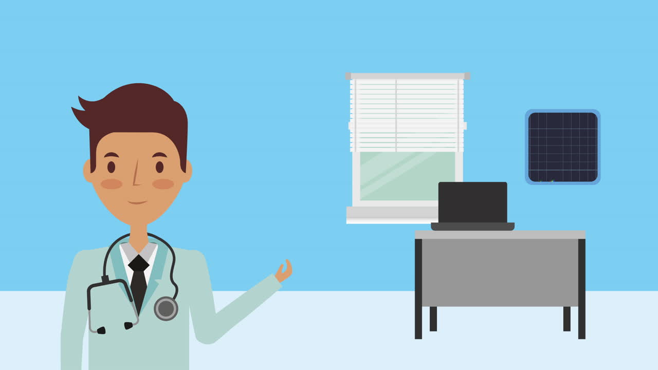 Professional doctor medical character animation | Premium Stock Video ...