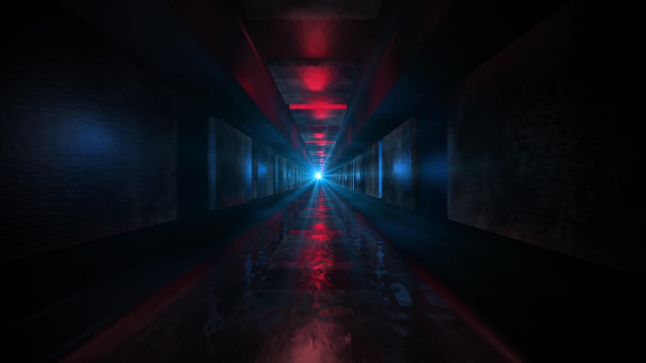 el túnel luminoso futurista