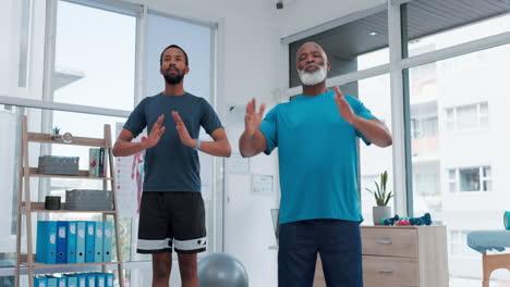 Black-people,-yoga-and-personal-trainer