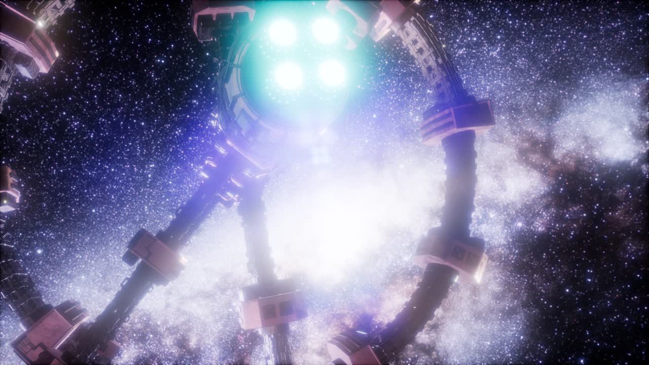 nave espacial viajando a través del universo