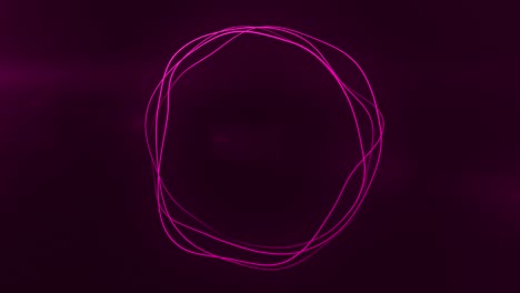 ultra hd 4k abstracto 3d render círculo de neón. rosado, círculos de neón rojo abstracto futurista fondo de movimiento de alta tecnología. video animación 3d. 3840x2160