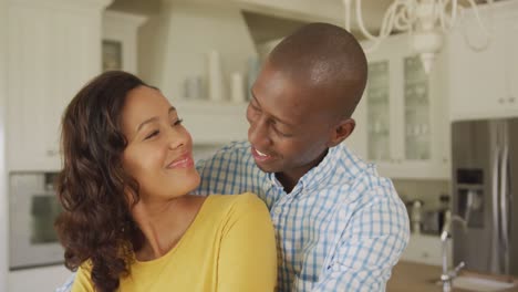 an african american couple spending time at home together.