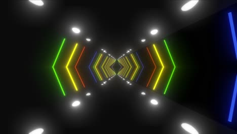 arte visual del túnel de neón